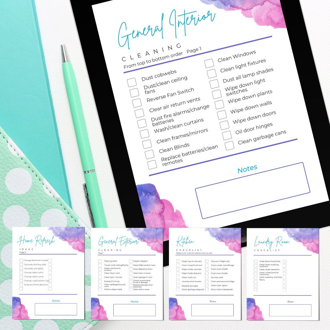 Ultimate Spring Cleaning Guide | Printable Checklists & Planner