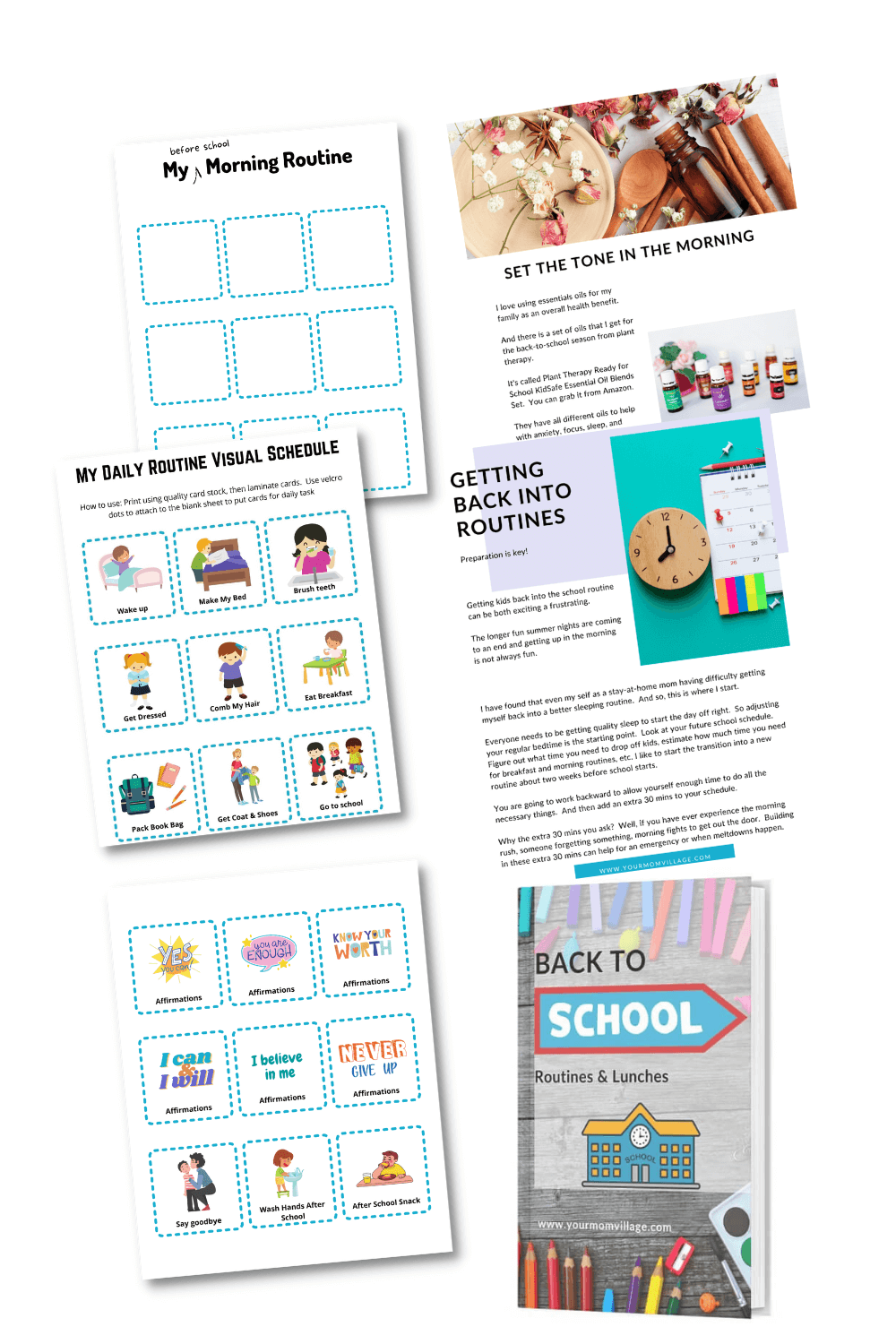 Visual Routine Cards & Back to school success bundle