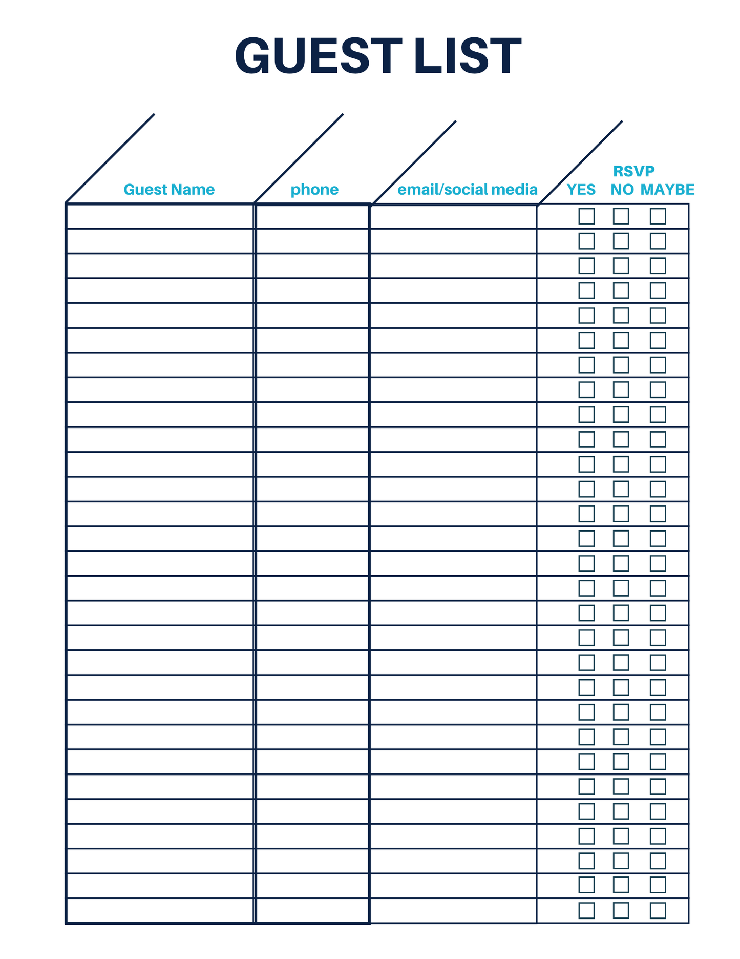 Birthday Party Planner PDF Printable