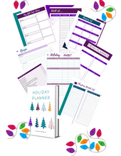 Load image into Gallery viewer, Jewel Tone Christmas Planner PDF Printable
