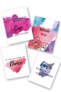 4 Inspiring framed quotes colorful Bundle