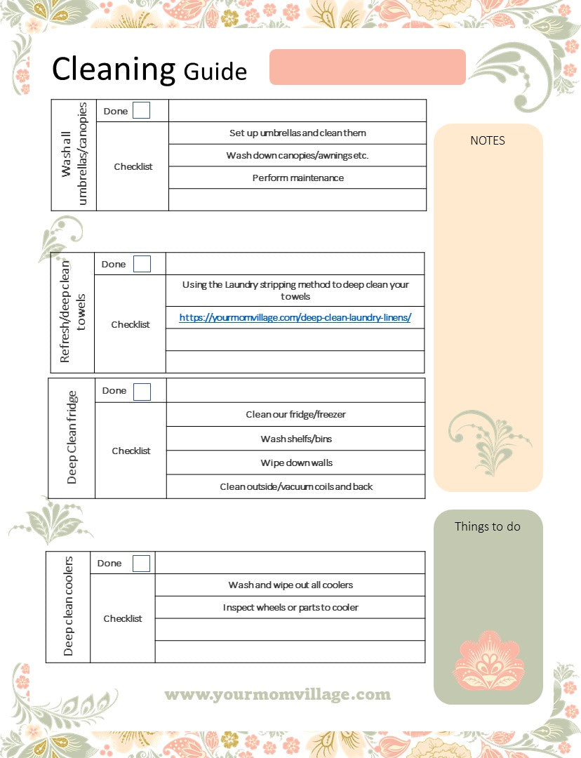 Summer Prep Planner & Cleaning Guide