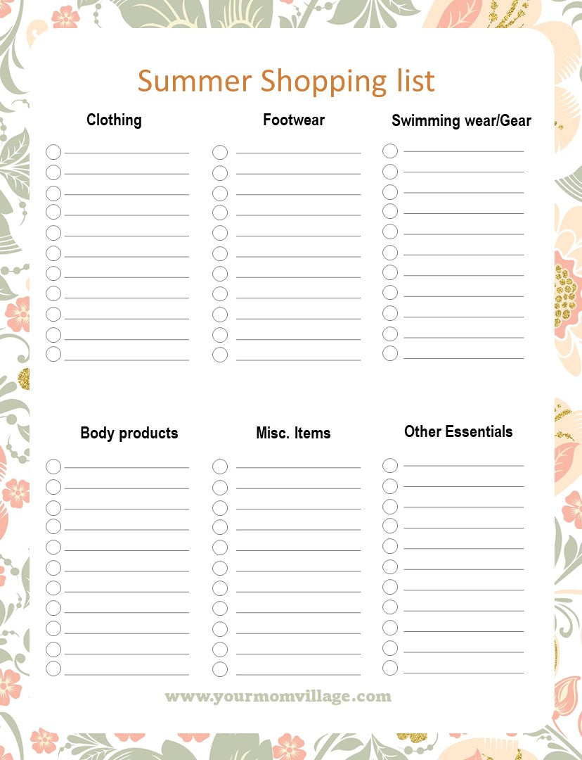 Summer Prep Planner & Cleaning Guide