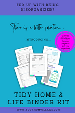 Load image into Gallery viewer, Home Management Printable Binder - Tidy Home &amp; Life Kit
